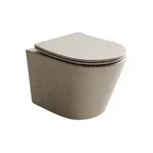 Подвесной унитаз CeramicaNova Balearica CN6000MC Rimless Soft Close (капучино)