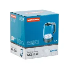 Чайник электрический AKL-236 NORMANN (2200 Вт; 1,7 л; стекло; подсветка)