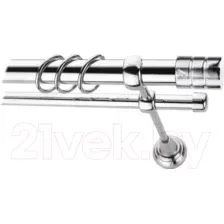Карниз для штор Lm Decor Цилиндр 088 2р гладкий (хром, 3.2м)