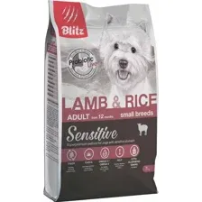 Сухой корм для собак Blitz Sensitive Adult Small Breeds Lamb &amp; Rice (для мелких пород с ягненком и рисом) 7 кг