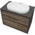 ЗОВ Тумба с умывальником Парма 80 P80LAN0MAMC1B-LDSPH6002 (антрацит/аттик)