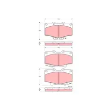 Тормозные колодки дисковые передняя ось TRW GDB3383