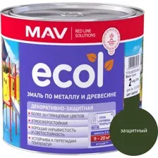 Эмаль ECOL по металлу и древесине (ПФ-115) защитная глянцевая 2,4 л. (2 кг)
