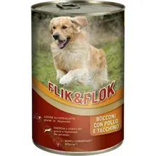 Влажный корм для собак Morando Flik&Flok Кусочки с курицей и индейкой (1250г)