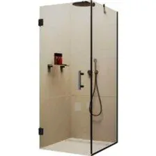 Душевой уголок MaybahGlass MGY-1304-6 (бесцветное стекло/черный)
