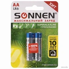 Батарейка Sonnen алкалиновая, AAA, 451095, 2 шт