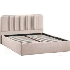 Двуспальная кровать ТриЯ Тиффани Тип 1 c ПМ 160x200 (велюр мокко светлый)