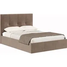 Кровать Хочу Домой Марсель с ПМ 120x200 (какао велюр 019)