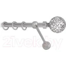 Карниз для штор Lm Decor Ажур 095 1р гладкий (сатин, 3.6м)