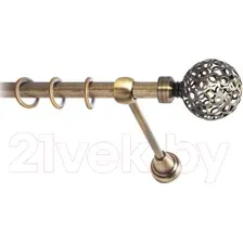 Карниз для штор Lm Decor Ажур 095 1р гладкий (антик, 1.6м)