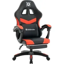 Игровое (геймерское) кресло Defender Runa Pro (черный/красный)