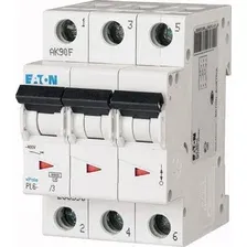 Выключатель автоматический Eaton PL6-B40/3 3P 40A B 6kA 3M 286593