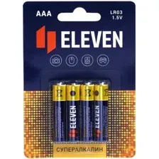 Батарейка Eleven Super Aaa LR03 алкалиновые ВС4 4 шт