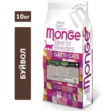 Корм для домашних животных Monge Cat Bwild Grain Free Large Breed (Буйвол), для кошек крупных пород, 10 кг 70004961