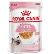 Пауч Royal Canin для котят в период второй фазы роста в возрасте до 12 месяцев, кусочки в желе, Kitten Jelly, 85 г