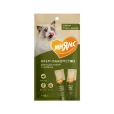 Лакомство Мнямс для кошек, с уткой и тунцом Кацуо, 4х15 г
