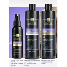 Avon Шампунь для волос «Ослепительный блонд» с фиолетовым пигментом для осветленных и мелированных волос , 400 мл  Бальзам-кондиционер для волос «Ослепительный блонд», 400 мл  Спрей-уход для волос «Ослепительный блонд», 100 мл