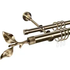 Карниз АС Форос Grace, D25Г/16Г, Антик, Лист розы, составной, 2.8 м