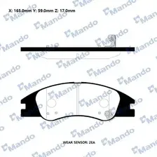 Тормозные колодки дисковые передняя ось MANDO MPK28