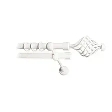 Карниз для штор Lm Decor Вираж 098 2р гладкий 25/19мм (белое глянец, 3.6м)