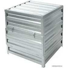 Компостер Формула качества Оцинкованный с крышкой 1500x1500x1000 (винно-красный)