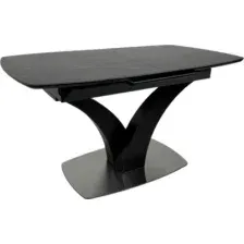Стол НОТР ДАМ MODERNE 1400(1800)*850 камень черный Greys Black /черный матовый