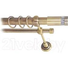 Карниз для штор Lm Decor Имидж 116 2р гладкий 25/16мм (антик, 2.8м)