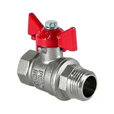 Кран шаровой 1" вн- нар. бабочка, никелированный VALFEX VF.218.NB1.100.N/P59