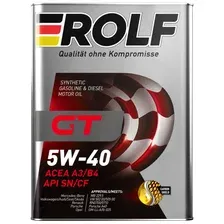 Моторное масло ROLF GT 5W-40 A3/B4 SN/CF, 4л / 322229