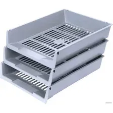 Лоток для бумаг BRAUBERG Office 237256 (серый)