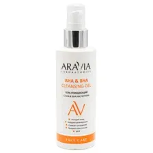 ARAVIA Laboratories Гель очищающий с АНА и ВНА кислотами / AHA&BHA Cleansing Gel, 150 мл