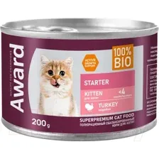 Влажный корм для кошек Award Kitten Паштет из индейки / 2540430 (200г)