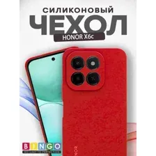 Бампер Bingo Silicone Case для HONOR X6c Красный