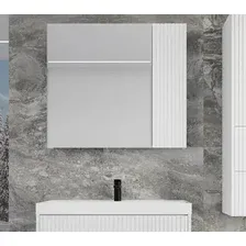 Symbolite Шкаф с зеркалом для ванной Стокгольм 60 (белый рифленый софт)