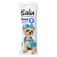 Лакомство жевательное BALU для собак малых и средних пород с омега 3 и омега 6, 36 г