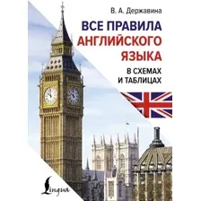 Учебное пособие АСТ Все правила английского языка в схемах и табл., твердая обложка (Державина Виктория)