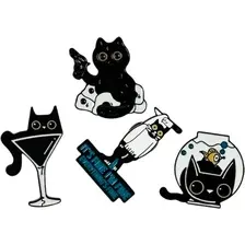Набор значков Meshu Black cats / MS_60346 (4шт)