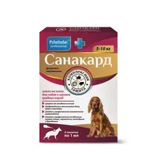 Pchelodar Санакард капли на холку для собак и щенков средних пород 1 пипетка