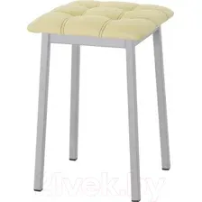Табурет AMC Comfort 7К5.15 (кожзам светло-желтый/серебристый)