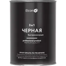 Краски и эмали Elcon По ржавчине 3в1 (800г, глянцевый черный)