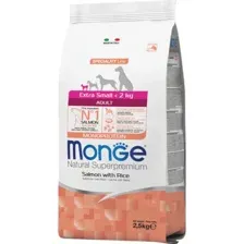 Сухой корм Monge Dog Speciality Line Monoprotein Extra Small для собак миниатюрных пород с лососем 2,5 кг