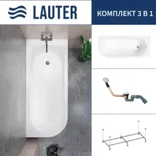 Ванна Lauter Monaco 170x72.5 2113170R (с каркасом и сифоном 21Y11030 хром)