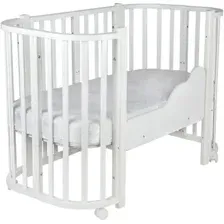 Кроватка-трансформер Indigo Baby Lux 3 в 1 (белый/белый)