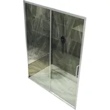 Душевая дверь MaybahGlass 195x150 MGD-1277-5 (бесцветное стекло/хром матовый)