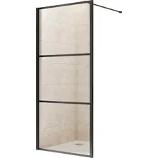 Душевая стенка Adema Смарт компакт 100 Walk-In (черный)