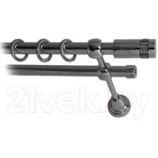 Карниз для штор Lm Decor Имидж 116 2р гладкий (антрацит, 4м)