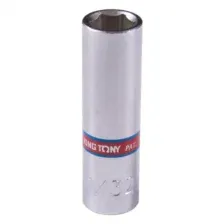 KING TONY Головка торцевая глубокая шестигранная 1/4', 3/8', дюймовая 223511S