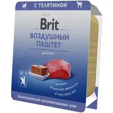 Консервированный корм для кошек Brit Premium с телятиной для котят 100 г