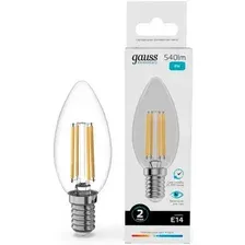 Светодиодная лампочка Gauss Filament Elementary Свеча 8W 540lm 4100К Е14 32128