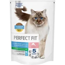 Корм сухой полнорационный PERFECT FIT«Лосось » для взрослых кошек 650г.